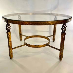 A Mid-Century Spanish Gilt Coffee Table